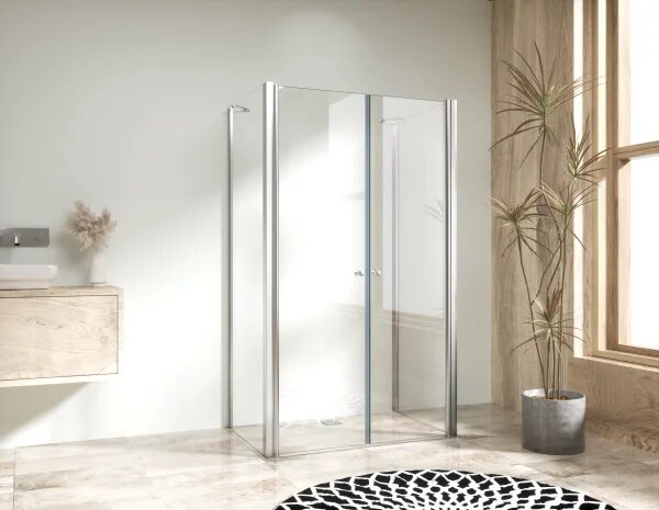 BETA COMBI II Chrom 70x100x70 Čiré Sprchový kout nástěnný
