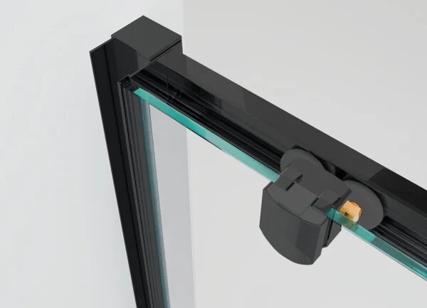 NICOL COMBI II Black 80x100x80 Čiré Sprchový kout s posuvnými dveřmi
