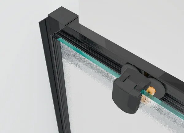 NICOL COMBI II Black 80x100x80 Čiré+Grape Sprchový kout s posuvnými dveřmi