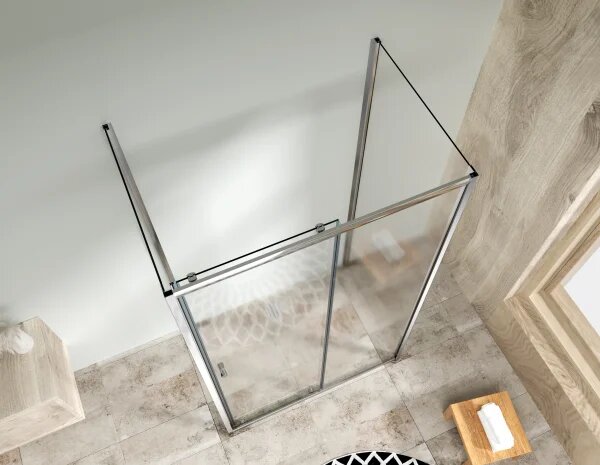 NICOL COMBI II Chrom 80x110x80 Grape Sprchový kout s posuvnými dveřmi