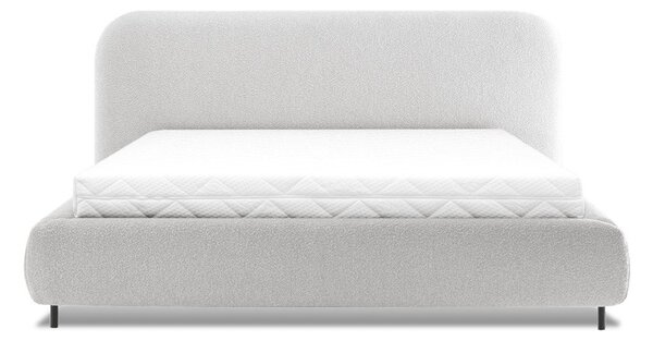 Béžová čalouněná dvoulůžková postel s úložným prostorem s roštem 180x200 cm Pointt – ELTAP