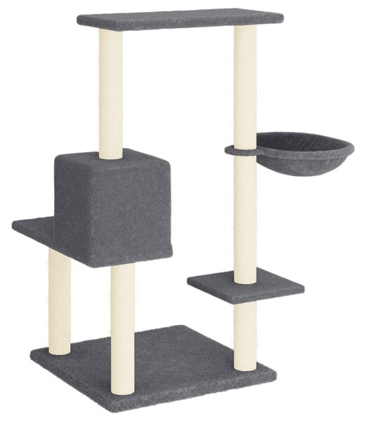 Škrabadlo pro kočky se sisalovými sloupky tmavě šedé 95 cm 172075