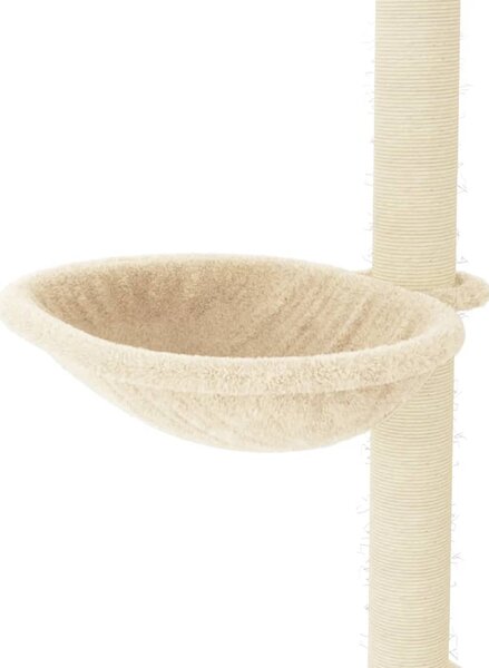 Škrabadlo pro kočky se sisalovými sloupky krémové 95 cm 172073