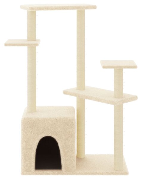 Škrabadlo pro kočky se sisalovými sloupky krémové 107,5 cm 172070