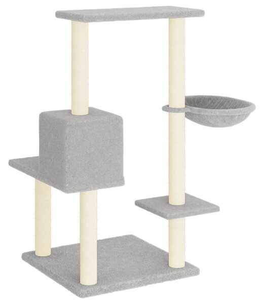 Škrabadlo pro kočky se sisalovými sloupky světle šedé 95 cm 172074