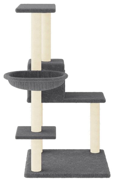 Škrabadlo pro kočky se sisalovými sloupky tmavě šedé 95 cm 172075