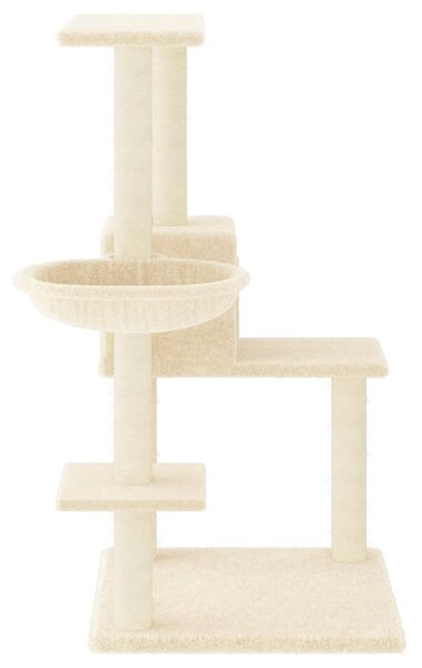 Škrabadlo pro kočky se sisalovými sloupky krémové 95 cm 172073