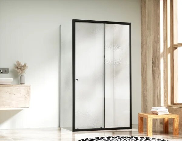 NICOL COMBI II Black 80x100x80 Grape Sprchový kout s posuvnými dveřmi