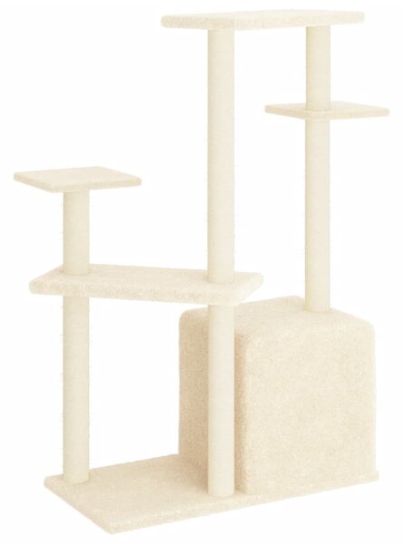 Škrabadlo pro kočky se sisalovými sloupky krémové 107,5 cm 172070