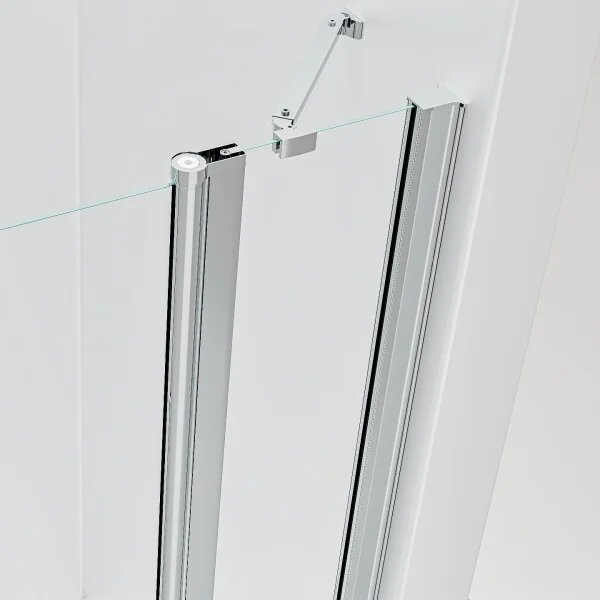 Sprchová zástěna 100x80, obdélníková, čirá, chrom (75+30/65+20) - ALFA LINE DUE