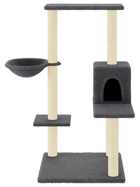 Škrabadlo pro kočky se sisalovými sloupky tmavě šedé 95 cm 172075