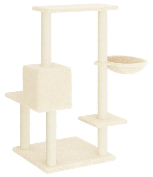 Škrabadlo pro kočky se sisalovými sloupky krémové 95 cm 172073