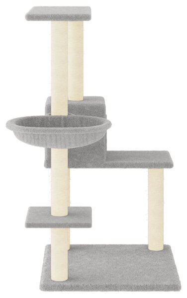 Škrabadlo pro kočky se sisalovými sloupky světle šedé 95 cm 172074