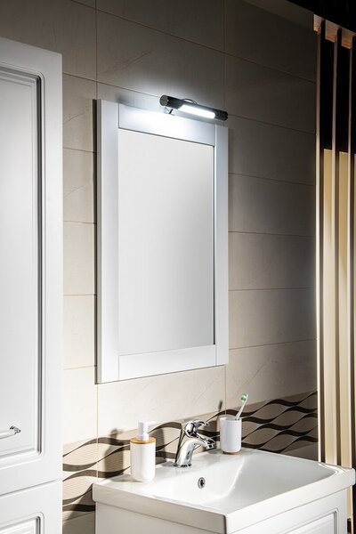 Aqualine Aqualine, FAVOLO zrcadlo v rámu 60x80 cm, bílá mat, FV060
