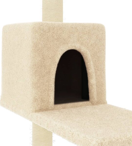Škrabadlo pro kočky se sisalovými sloupky krémové 95 cm 172073