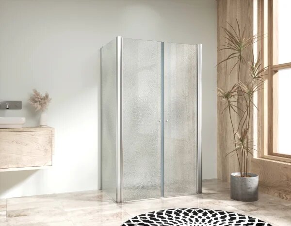 BETA COMBI II Chrom 80x80x80 Grape Sprchový kout nástěnný