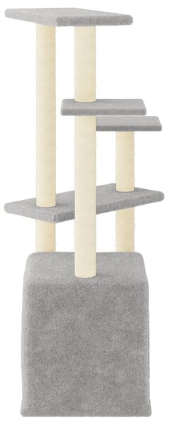Škrabadlo pro kočky se sisalovými sloupky světle šedé 107,5 cm 172071