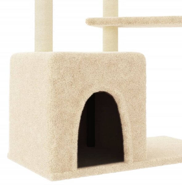 Škrabadlo pro kočky se sisalovými sloupky krémové 107,5 cm 172070