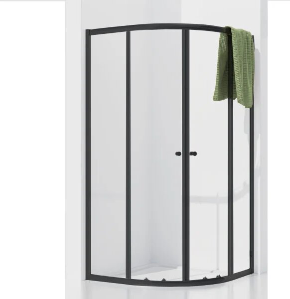 POINT BLACK 80x80 Clear Čtvrtkruhová sprchová zástěna
