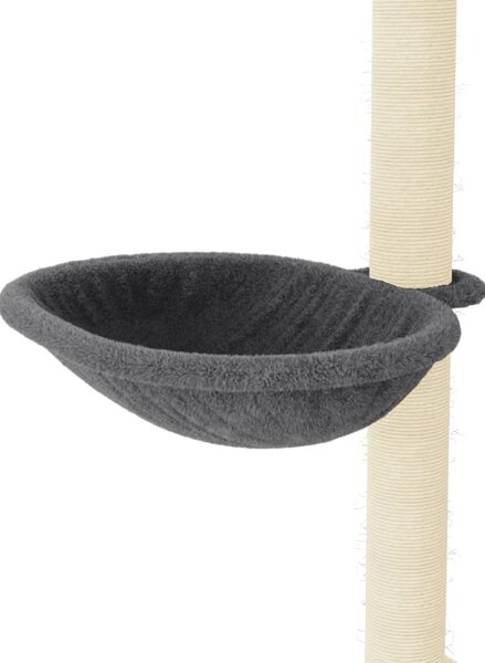 Škrabadlo pro kočky se sisalovými sloupky tmavě šedé 95 cm 172075