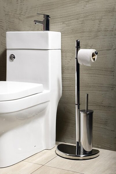 Aqualine Aqualine, HIBISCUS Stojan s držákem na toaletní papír a WC kartáčem, chrom, HI32
