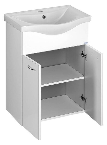 Aqualine Aqualine, KERAMIA FRESH umyvadlová skříňka 51,1x74x34cm, bílá, 50057