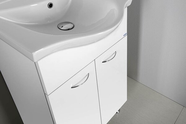 Aqualine Aqualine, KERAMIA FRESH umyvadlová skříňka 51,1x74x34cm, bílá, 50057