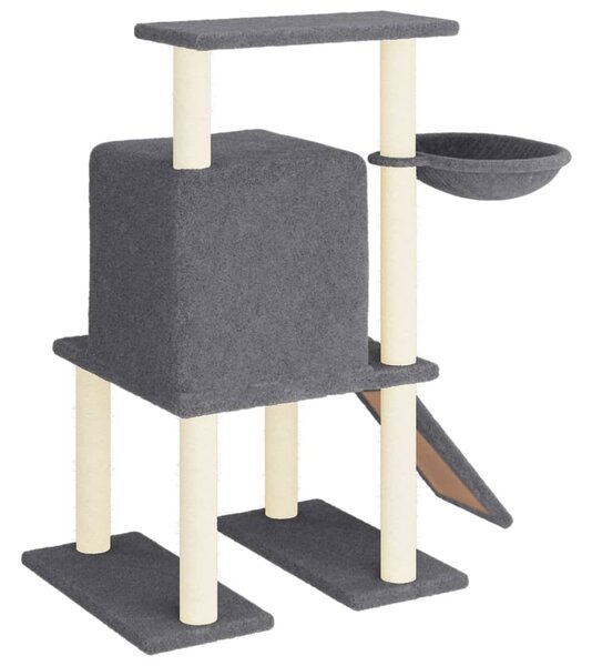 Škrabadlo pro kočky se sisalovými sloupky tmavě šedé 96,5 cm 172078
