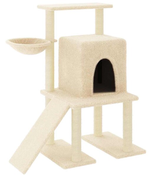 Škrabadlo pro kočky se sisalovými sloupky krémové 96,5 cm 172076