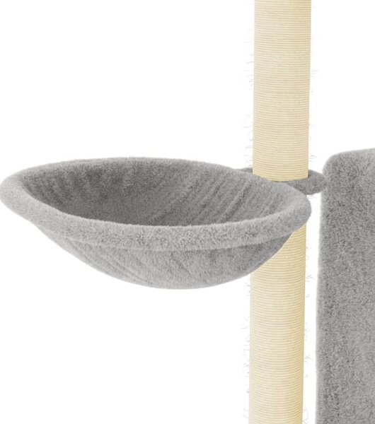 Škrabadlo pro kočky se sisalovými sloupky světle šedé 96,5 cm 172077