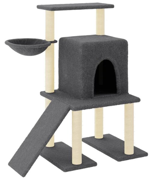 Škrabadlo pro kočky se sisalovými sloupky tmavě šedé 96,5 cm 172078