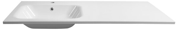 Sapho Sapho, ARECA umyvadlo 121x51,5cm, litý mramor, levé, bílá, AC121L
