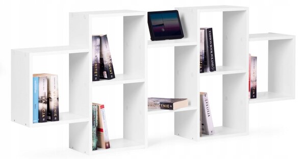 Regál ModernHome 148 cm x 65 cm x 21 cm bílý