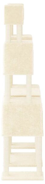 Škrabadlo pro kočky se sisalovými sloupky krémové 199 cm 172079