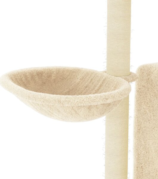 Škrabadlo pro kočky se sisalovými sloupky krémové 96,5 cm 172076
