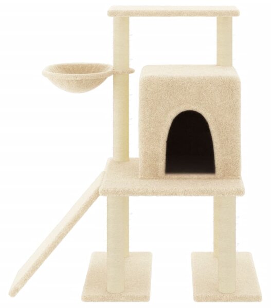 Škrabadlo pro kočky se sisalovými sloupky krémové 96,5 cm 172076