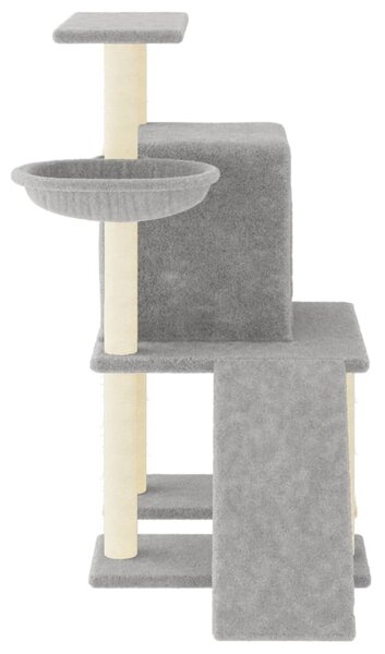 Škrabadlo pro kočky se sisalovými sloupky světle šedé 96,5 cm 172077