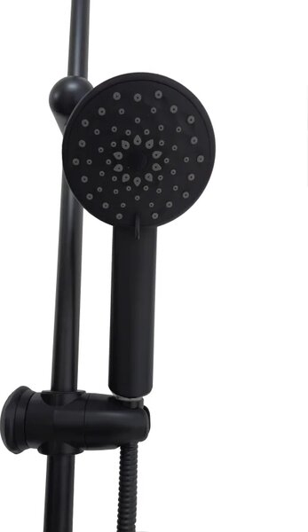 KREIS Black Sprchový set bez baterie - kulatý