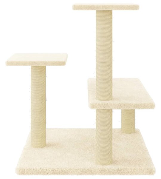 Škrabadlo pro kočky se sisalovými sloupky krémové 61 cm 172085