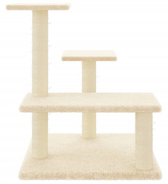 Škrabadlo pro kočky se sisalovými sloupky krémové 61 cm 172085