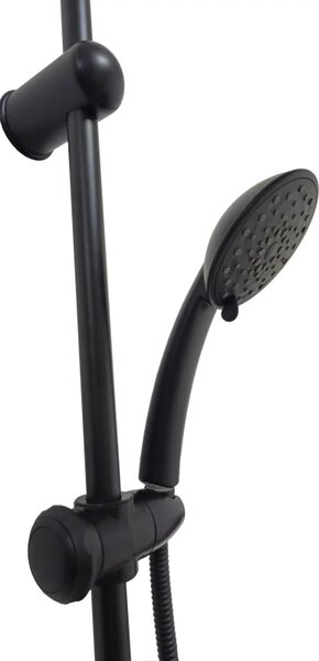 KREIS Black Sprchový set bez baterie - kulatý