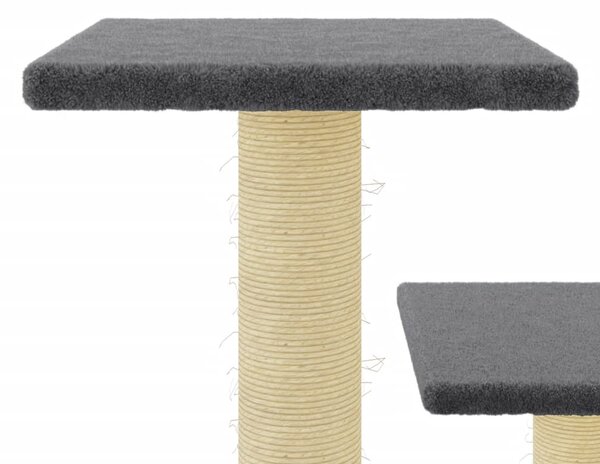 Škrabadlo pro kočky se sisalovými sloupky tmavě šedé 61 cm 172087