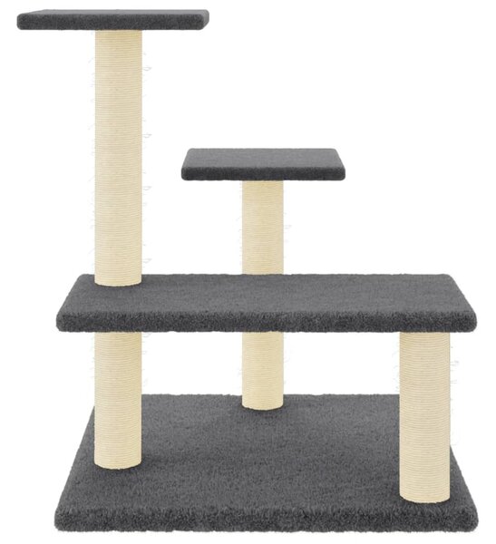 Škrabadlo pro kočky se sisalovými sloupky tmavě šedé 61 cm 172087