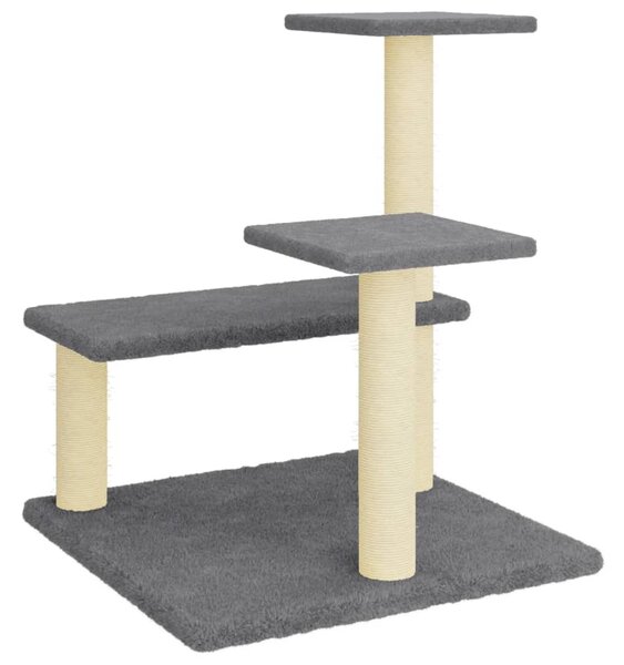 Škrabadlo pro kočky se sisalovými sloupky tmavě šedé 61 cm 172087