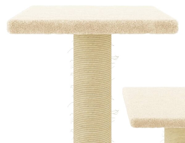 Škrabadlo pro kočky se sisalovými sloupky krémové 61 cm 172085