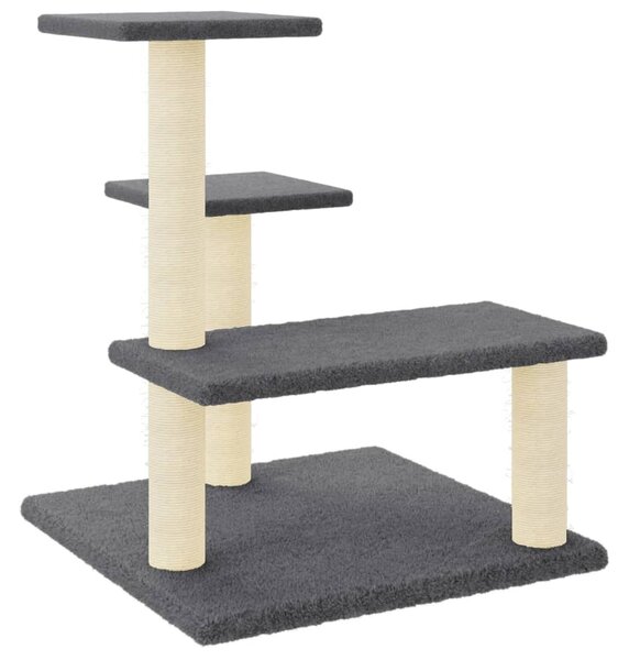 Škrabadlo pro kočky se sisalovými sloupky tmavě šedé 61 cm 172087