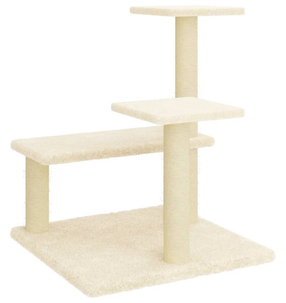 Škrabadlo pro kočky se sisalovými sloupky krémové 61 cm 172085