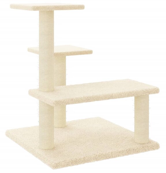 Škrabadlo pro kočky se sisalovými sloupky krémové 61 cm 172085