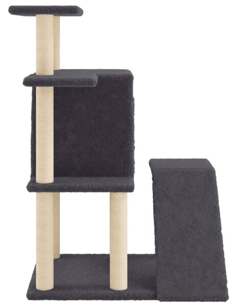 Škrabadlo pro kočky se sisalovými sloupky tmavě šedé 97 cm 172099