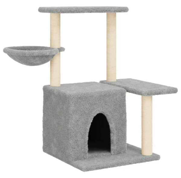Škrabadlo pro kočky se sisalovými sloupky světle šedé 83 cm 172110
